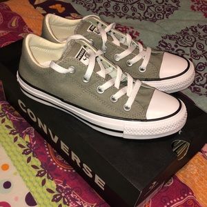 Olive green all star Madison converse sneakers